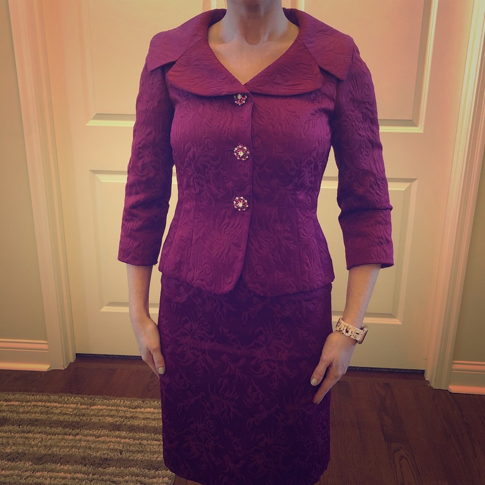 Magenta pageant suit